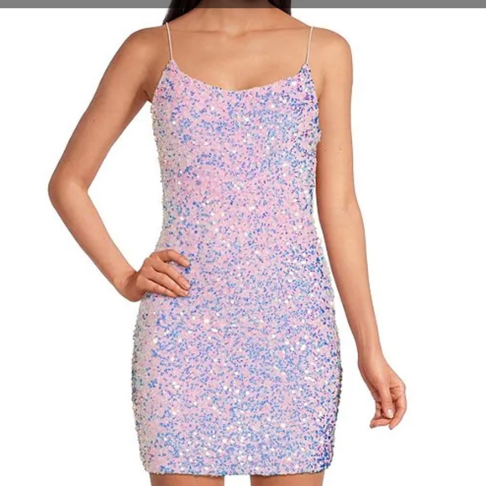 PURPLE SEQUIN DRESS